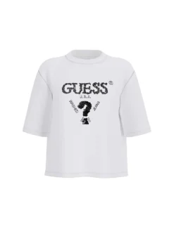 T-SHIRT DONNA - GUESS ATHLEISURE BIANCO - V4YI06 I3Z14