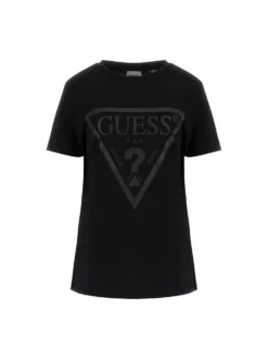 T-SHIRT DONNA - GUESS ATHLEISURE NERO - V2YI07 K8HM0