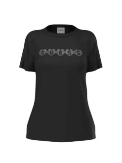 T-SHIRT DONNA - GUESS ATHLEISURE NERO - V6YI08 K4689