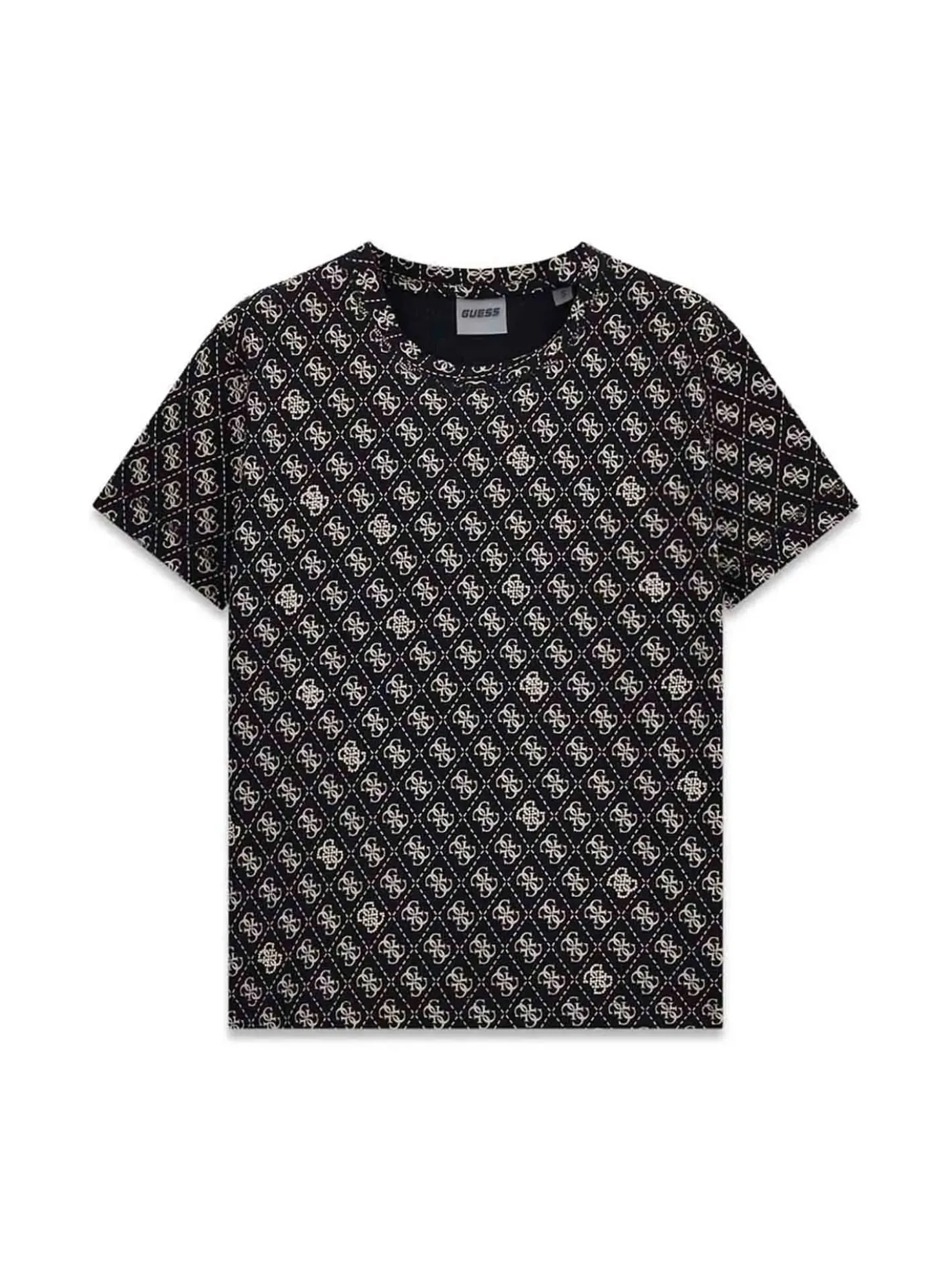 T-SHIRT DONNA - GUESS ATHLEISURE NERO-BIANCO - V5BI14 I3Z14