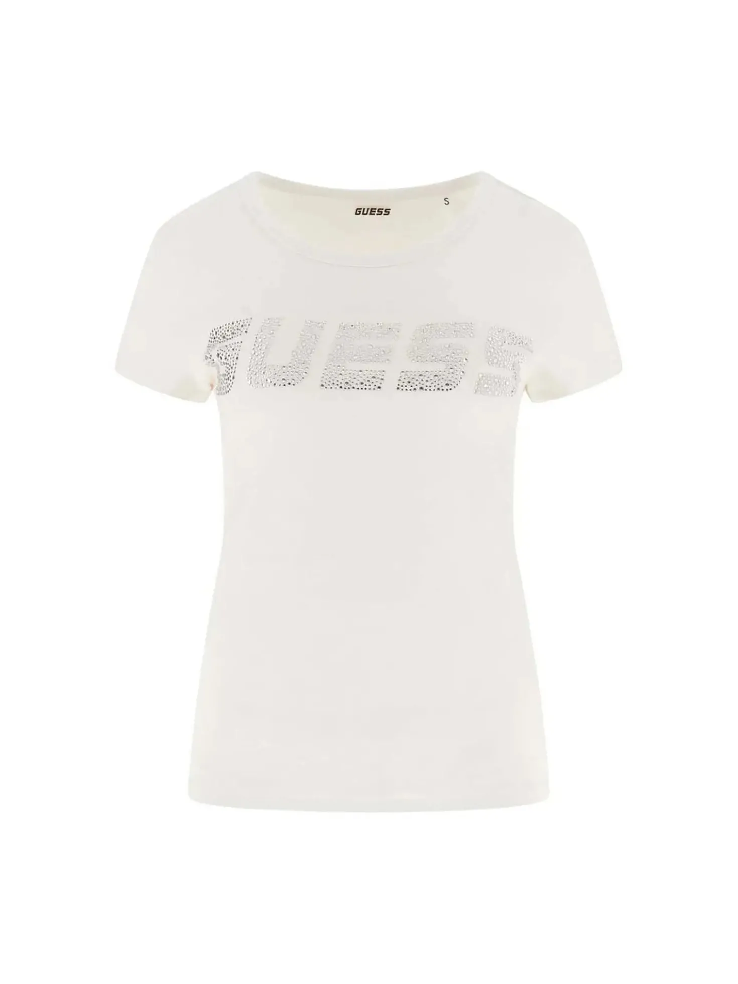 T-SHIRT DONNA - GUESS ATHLEISURE BIANCO SPORCO - V4BI16 KCIV1