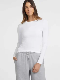 T-SHIRT DONNA - GUESS JEANS BIANCO - W4YI22 J1314