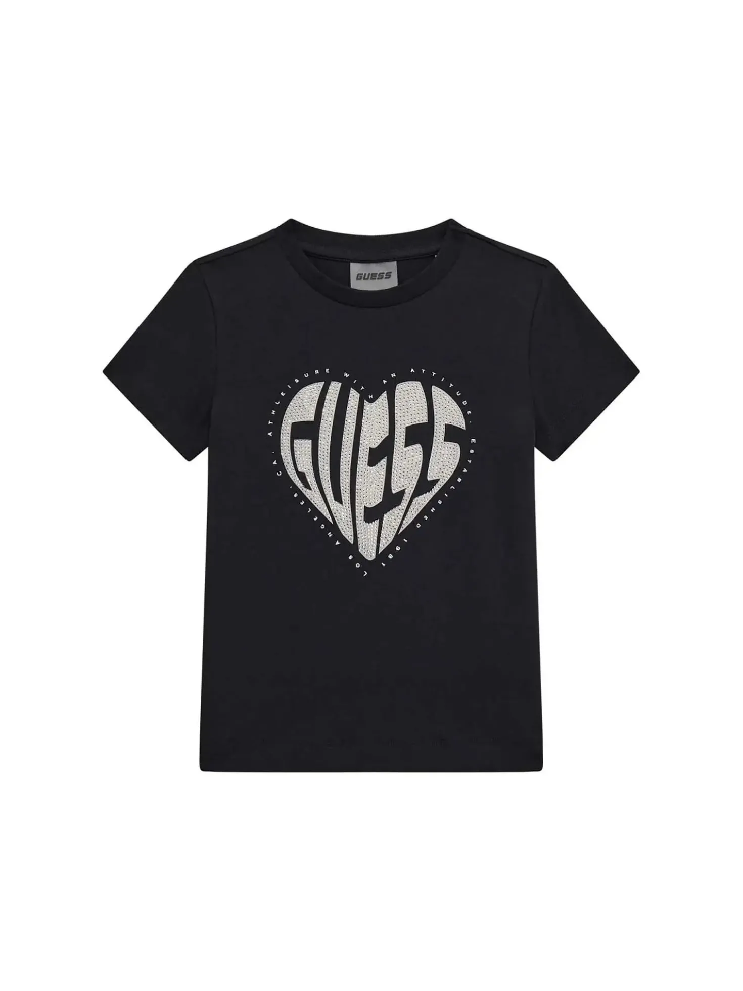 T-SHIRT RAGAZZA - GUESS KIDS NERO - J5RI46 J1314