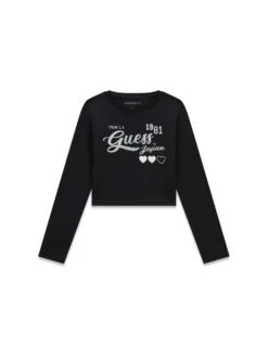 T-SHIRT RAGAZZA - GUESS KIDS NERO - J6YI35 K3774
